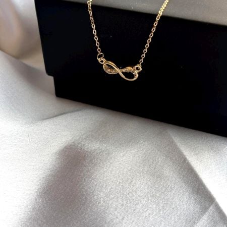 18K Gold Plated Sparkling Infinity Necklace
